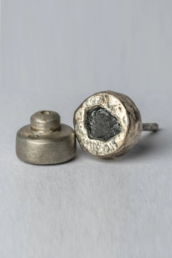 Parts of Four Micro Stud Earrings (Fuse, 0.1 CT, Black Diamond Fragments) 2335-1-DA10KW+KFRDIA PPOF7